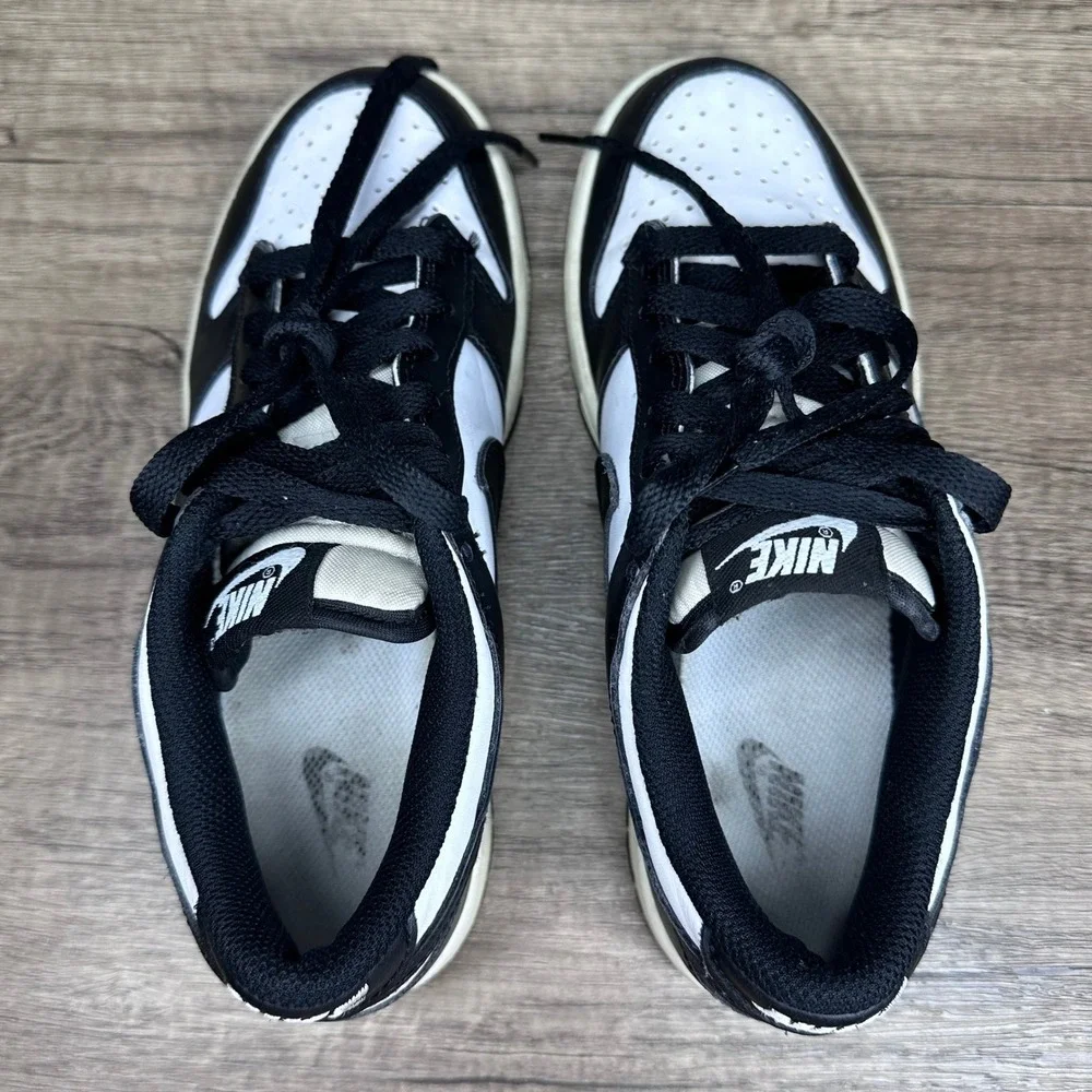 Nike~Youth~Dunk Low Retro Black/White Panda Sneakers~Size 4.5Y